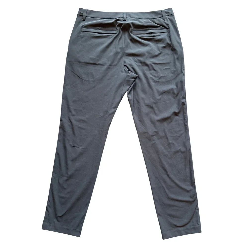 Lululemon Commission Slim Fit Pant Warpstreme Charcoal Grey Mens 35x32 - Picture 2 of 6